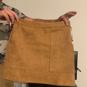 suede tight skirt